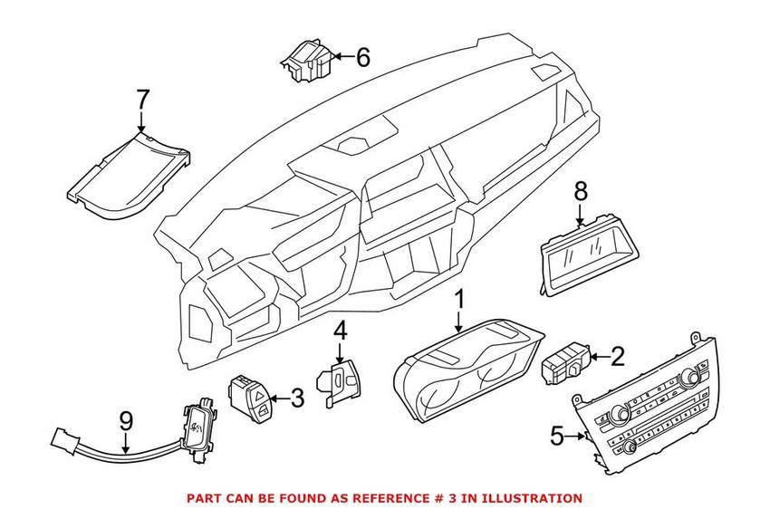 BMW Hazard Warning Switch 61319389075